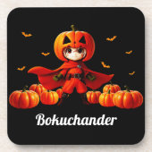 Pumpkin Kürbis o Bokchander (ボダ Untersetzerショ). Getränkeuntersetzer (Vorderseite)