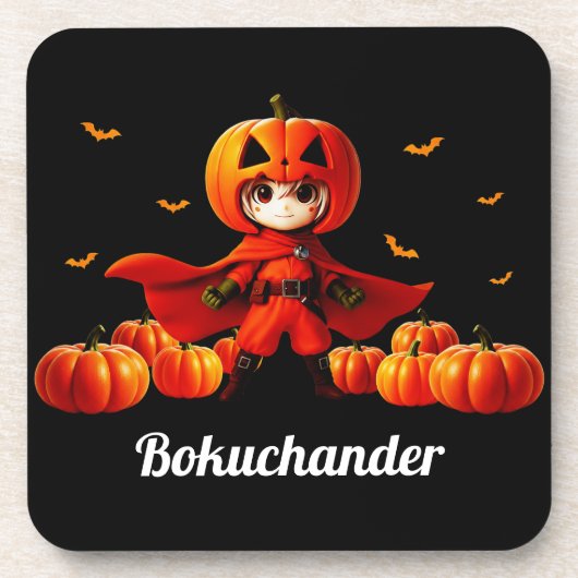 Pumpkin Kürbis o Bokchander (ボダ Untersetzerショ). Getränkeuntersetzer (Vorderseite)
