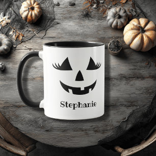 Pumpkin-Kürbislaterne Lashes Tasse