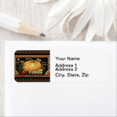 Pumpkin Label Antique Butterfly Marke (Insitu)