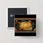 Pumpkin Label Antique Butterfly Marke Button (Vorne & Hinten)