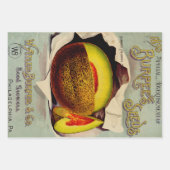 Pumpkin Label Antique Butterfly Marke Geschenkpapier Set (Vorderseite 3)