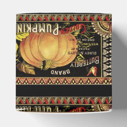 Pumpkin Label Antique Butterfly Marke Geschenkschachtel (Oben)