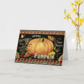Pumpkin Label Antique Butterfly Marke Karte (Gelbe Blume)