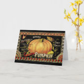 Pumpkin Label Antique Butterfly Marke Karte (Gelbe Blume)
