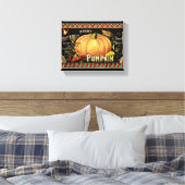 Pumpkin Label Antique Butterfly Marke Leinwanddruck (Insitu (Schlafzimmer))