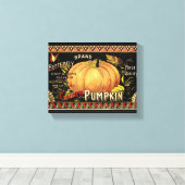 Pumpkin Label Antique Butterfly Marke Leinwanddruck (Insitu (Holzboden))