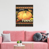 Pumpkin Label Antique Butterfly Marke Leinwanddruck (Insitu (Wohnzimmer))