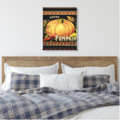 Pumpkin Label Antique Butterfly Marke Leinwanddruck (Insitu (Schlafzimmer))