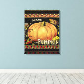 Pumpkin Label Antique Butterfly Marke Leinwanddruck (Insitu (Holzboden))