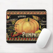 Pumpkin Label Antique Butterfly Marke Mousepad (Mit Mouse)