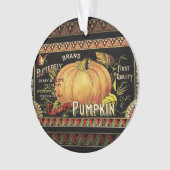 Pumpkin Label Antique Butterfly Marke Ornament (Vorderseite)