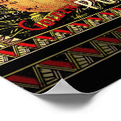 Pumpkin Label Antique Butterfly Marke Poster (Ecke)