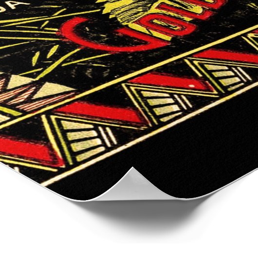 Pumpkin Label Antique Butterfly Marke Poster (Ecke)