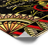 Pumpkin Label Antique Butterfly Marke Poster (Ecke)