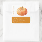 Pumpkin-Label für kleine Unternehmen Quadratischer Aufkleber (Tasche)
