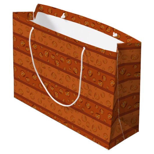 Pumpkin Large Gift Bags Große Geschenktüte (Rückseite Schrägansicht)