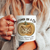 Pumpkin Latte Anatomy Autumn Ingredients Kaffeetasse