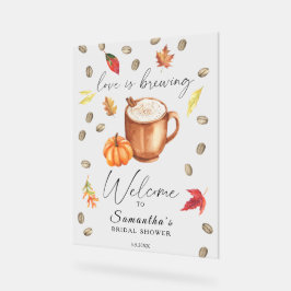 Pumpkin Latte Brautparty Willkommen Acrylschild