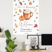 Pumpkin Latte Brautparty Willkommen Poster (Heimbüro)