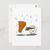 Pumpkin Latte Dance Postkarte (Vorne/Hinten)