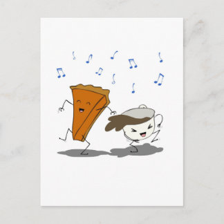 Pumpkin Latte Dance Postkarte