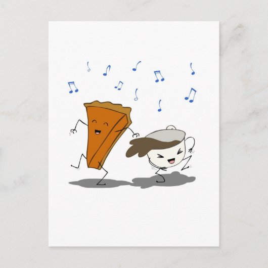 Pumpkin Latte Dance Postkarte (Vorderseite)