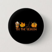 Pumpkin Latte dieses Jahres Herbst Kaffee Thanksgi Button (Vorderseite)