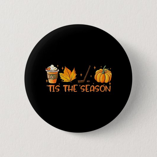 Pumpkin Latte dieses Jahres Herbst Kaffee Thanksgi Button (Vorderseite)
