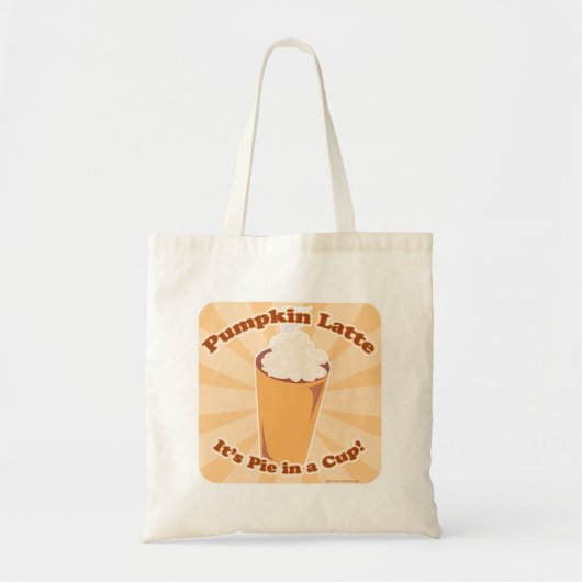 Pumpkin Latte Lover Slogan Cartoon Fun Design Tragetasche (Vorne)