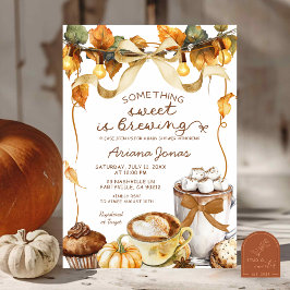 Pumpkin Latte Something Sweet Brewing Baby Shower Einladung