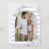 Pumpkin Lavender Rose Arch Navy Brautparty Einladung (Rückseite)