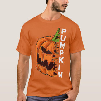 Pumpkin Lazy Halloween Kostüm Beängstigende Creepy T-Shirt
