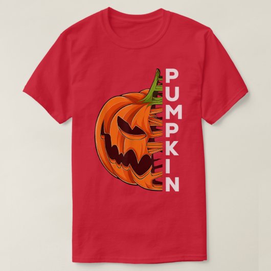 Pumpkin Lazy Halloween Kostüm Beängstigende Creepy T-Shirt (Design vorne)