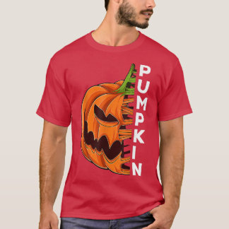 Pumpkin Lazy Halloween Kostüm Beängstigende Creepy T-Shirt