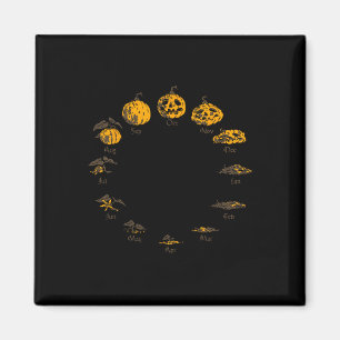 Pumpkin-Lebenszyklus für Erntedank Halloween-Koste Magnet
