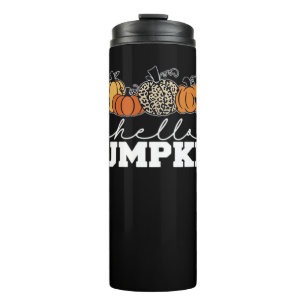 Pumpkin Leopard Fall Frauen Niedliche Herbstsaison Thermosbecher