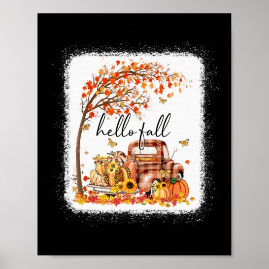 Pumpkin Leopard Hallo Fall glücklich Fall Y alle F Poster (Vorne)