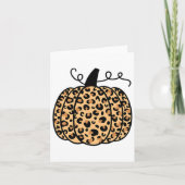 Pumpkin Leopard Print Erntedank Fall Pumpkin Au Karte (Vorderseite)