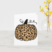 Pumpkin Leopard Print Erntedank Fall Pumpkin Au Karte (Gelbe Blume)