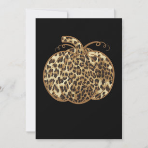 Pumpkin Leopard Print Erntedank Halloween Feiertagskarte