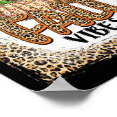 Pumpkin Leopard Print Fall Vibes Erntedank Mädchen Poster (Ecke)