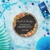 Pumpkin Licht Herbst Rustikale Holzhütte Hochzeit Pappteller (Party)