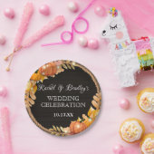 Pumpkin Licht Herbst Rustikale Holzhütte Hochzeit Pappteller (Party)