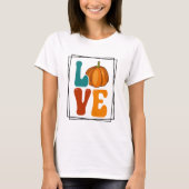 Pumpkin LIEBE Herbst Frauen T-Shirt (Vorderseite)