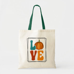 Pumpkin LIEBE Herbst Herbst Tragetasche