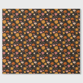 Pumpkin-Liebe mit Herz und Blume Geschenkpapier (Flach)