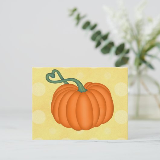 Pumpkin-Liebe Postkarte (Stehend Vorderseite)
