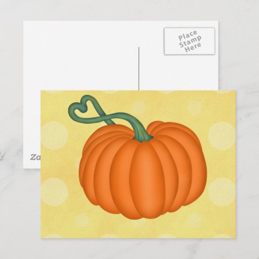 Pumpkin-Liebe Postkarte (Vorne/Hinten)