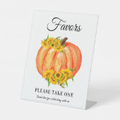 Pumpkin Lieblings-Dusche für Hochzeitskinder Sockelschild (Vorderseite)